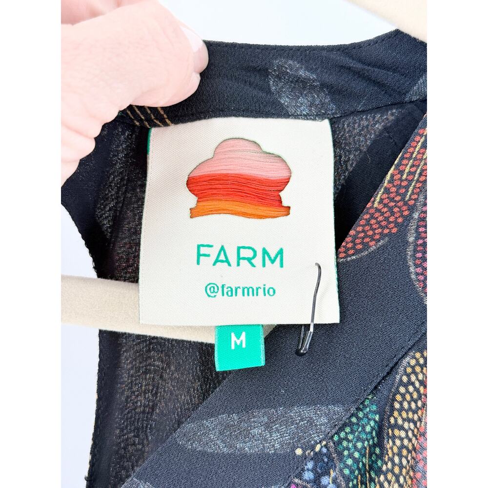 FARM Rio Multicolor Abstract Print V-Neck Maxi Dress - Picture 3 of 4